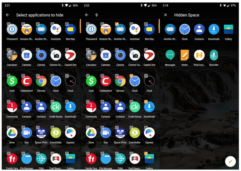 Ẩn ứng dụng với tính năng Hidden Space trên hệ điều hành OxygenOS Lựa chọn và thêm các ứng dụng mà bạn muốn ẩn vào Hidden Space.