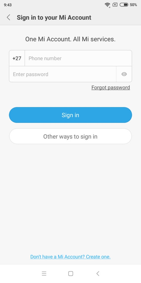 Cách làm mới smartphone Xiaomi bằng themes miễn phí Đầu tiên bạn cần đăng ký tài khoản Mi Account.