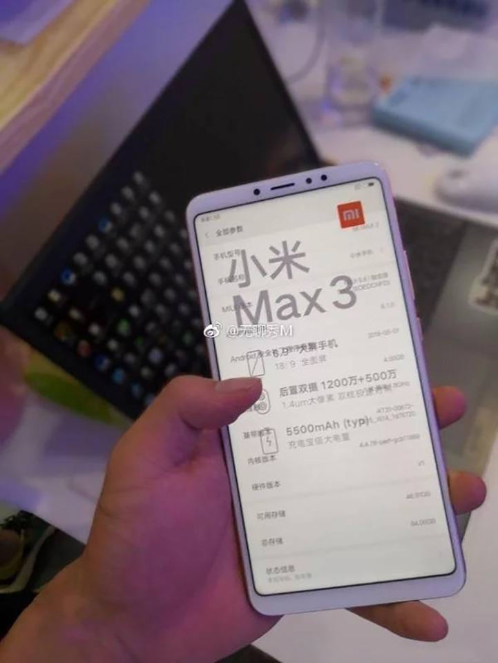 Rò rỉ ảnh trên tay Xiaomi Mi Max 3