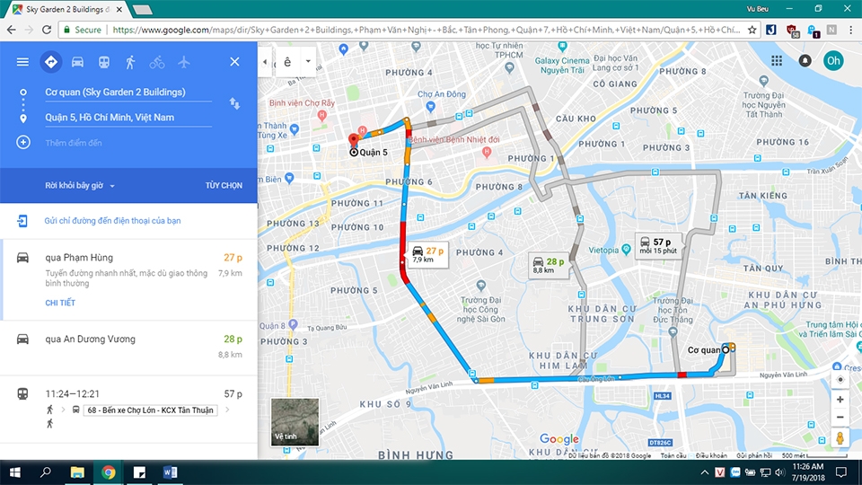 Google Maps cập nhật xem tình trạng “kẹt xe” cho bản đồ Việt Nam (Ảnh 3) Google Maps cập nhật xem tình trạng “kẹt xe” cho bản đồ Việt Nam (Ảnh 3)