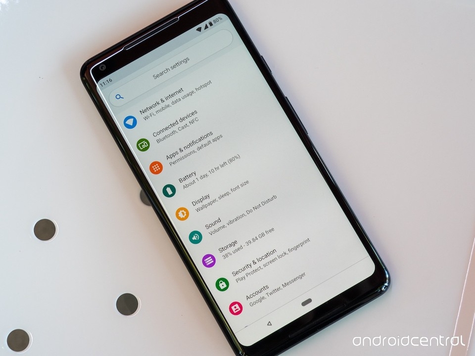 Mọi điều bạn cần biết về hệ điều hành Android P sắp ra mắt Biểu tượng các chức năng sẽ nhiều màu sắc hơn và có hình tròn.