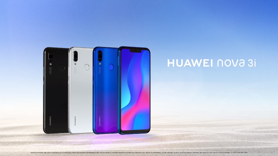 Huawei Nova 3i có thiết kế sang trọng, bắt mắt.