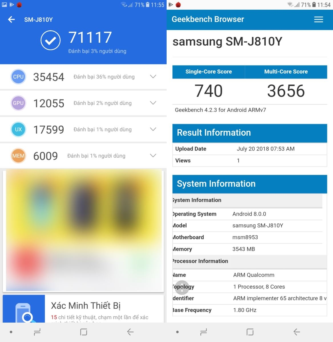 Trải nghiệm game với Galaxy J8: Snapdragon 450, RAM 3GB có đủ chơi PUBG, Liên Quân,..