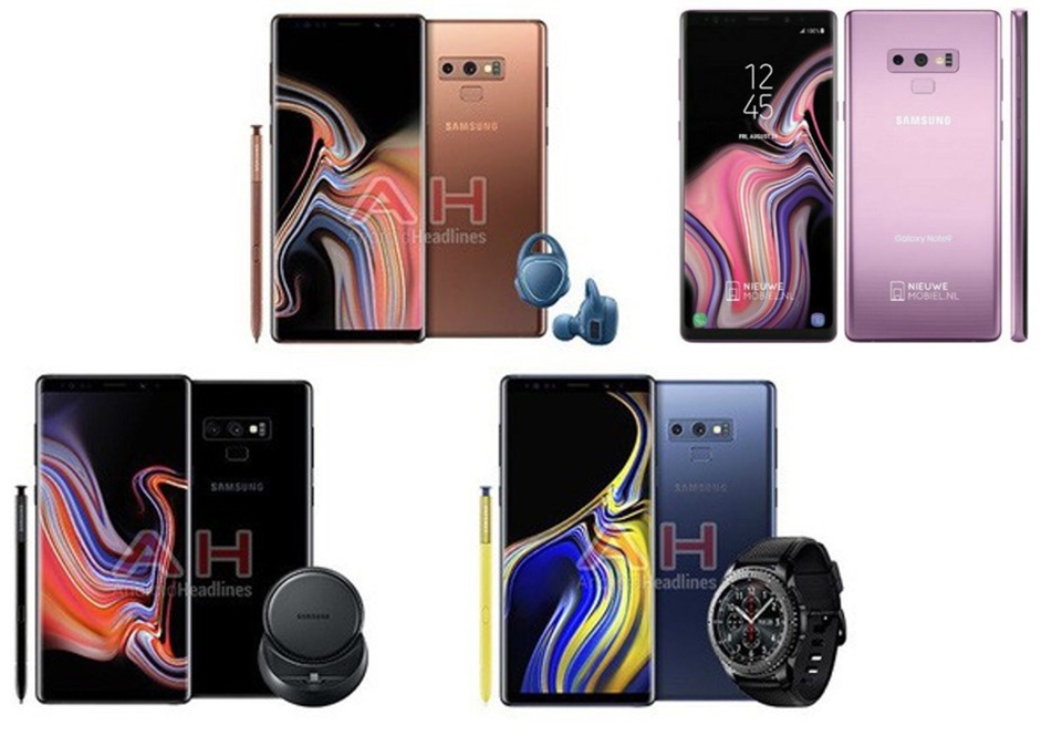 Các tùy chọn màu sắc trên Galaxy Note 9 Các tùy chọn màu sắc trên Galaxy Note 9