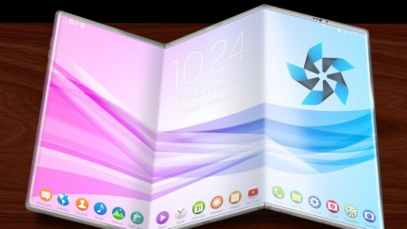 Ảnh minh họa smartphone màn hình gập