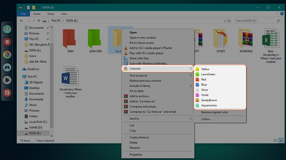 Thay đổi màu sắc thư mục tùy ý theo sở thích trên Windows 10 (Ảnh 4) Thay đổi màu sắc thư mục tùy ý theo sở thích trên Windows 10 (Ảnh 4)