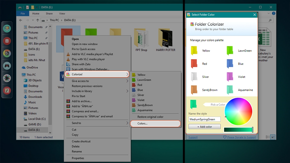 Thay đổi màu sắc thư mục tùy ý theo sở thích trên Windows 10 (Ảnh 5) Thay đổi màu sắc thư mục tùy ý theo sở thích trên Windows 10 (Ảnh 5)