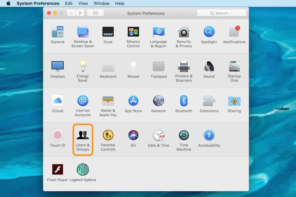 Cách xóa tài khoản truy cập máy tính Mac mà bạn nên biết Nhấn chọn User & Group trong giao diện System Preferences.