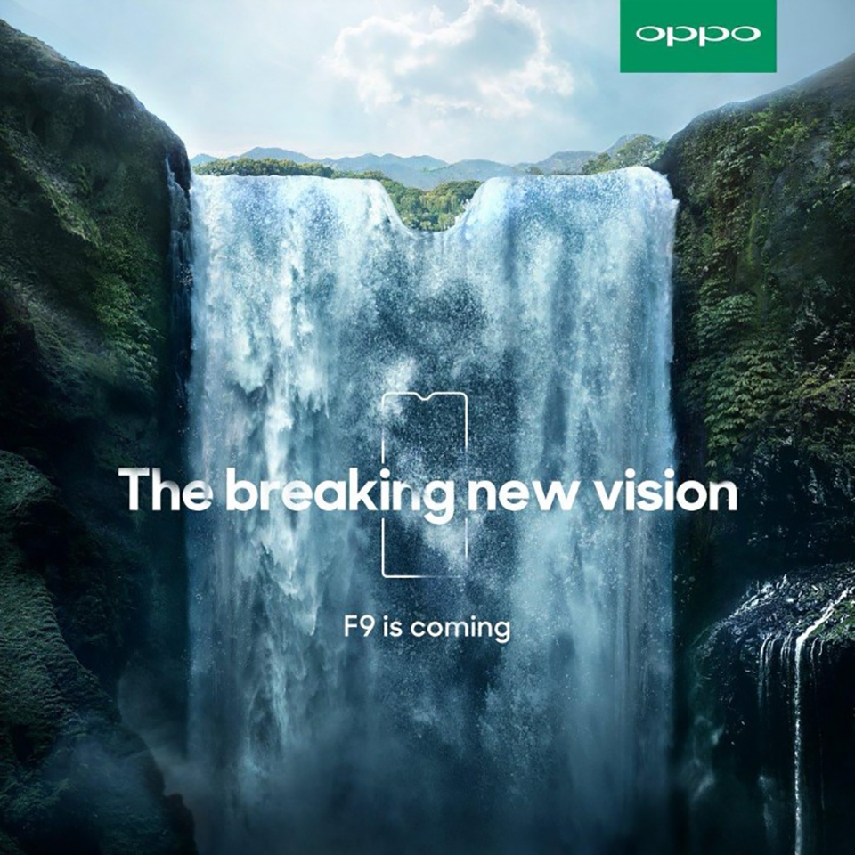 Ảnh teaser OPPO F9 Ảnh teaser OPPO F9