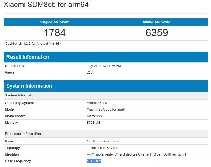 Bất ngờ xuất hiện smartphone Xiaomi dùng siêu chip Snapdragon 855 Bất ngờ xuất hiện smartphone Xiaomi dùng siêu chip Snapdragon 855
