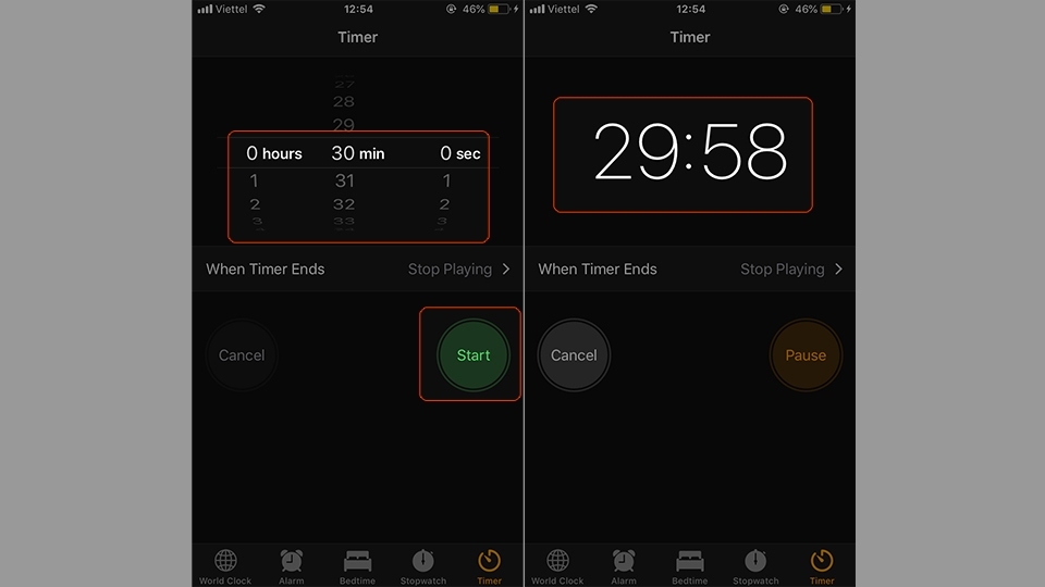 Hẹn giờ đếm ngược thời gian tự động tắt nhạc trên iPhone (Ảnh 4) Hẹn giờ đếm ngược thời gian tự động tắt nhạc trên iPhone (Ảnh 4)