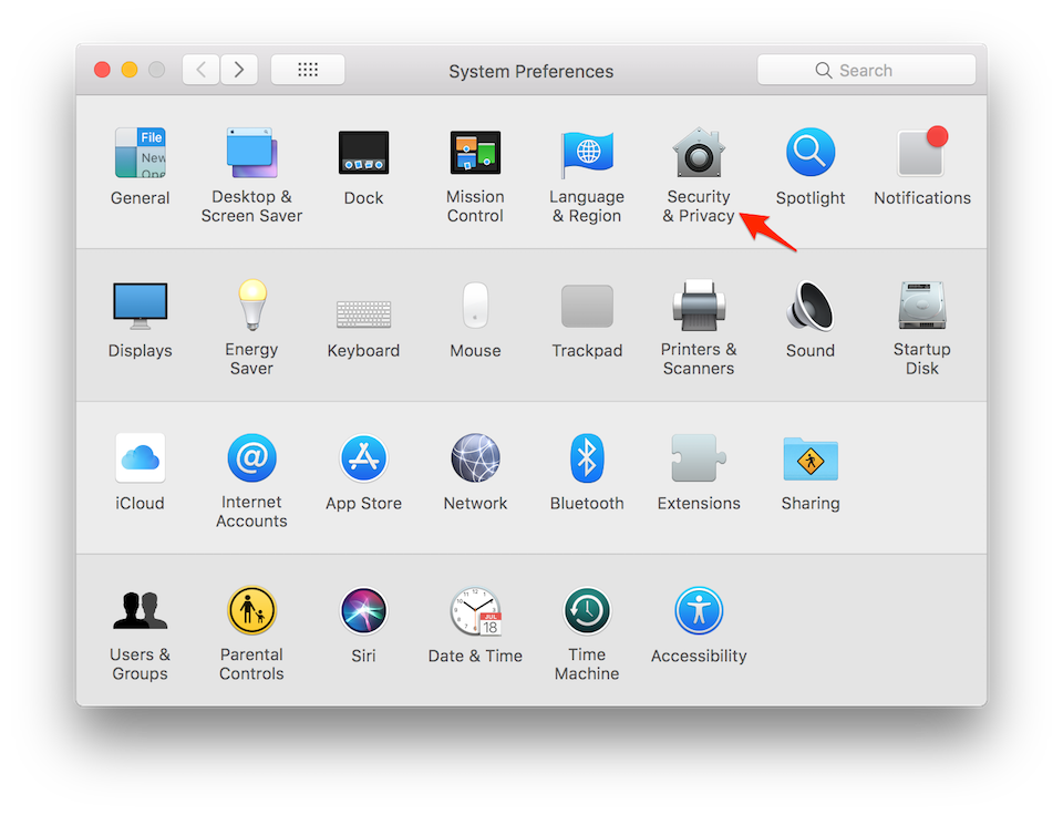 Cách xem và ngừng cấp quyền truy cập thông tin trên máy tính Mac Chọn Security & Privacy.
