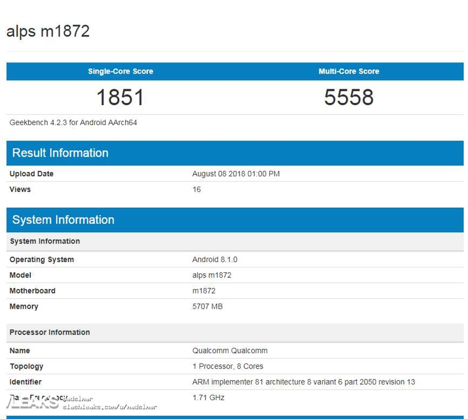 Meizu 16X lộ điểm hiệu năng trên Geekbench Meizu 16X lộ điểm hiệu năng trên Geekbench