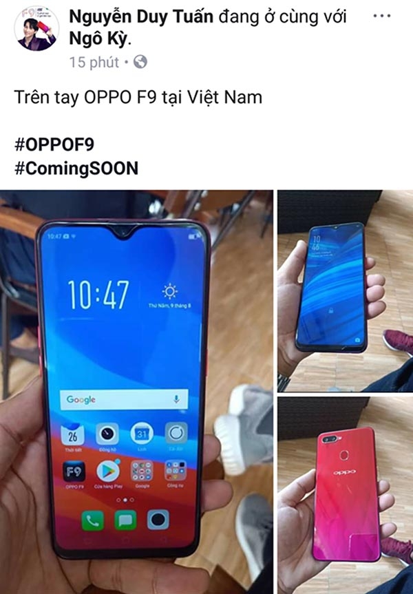 OPPO F9 ảnh thực tế OPPO F9 ảnh thực tế