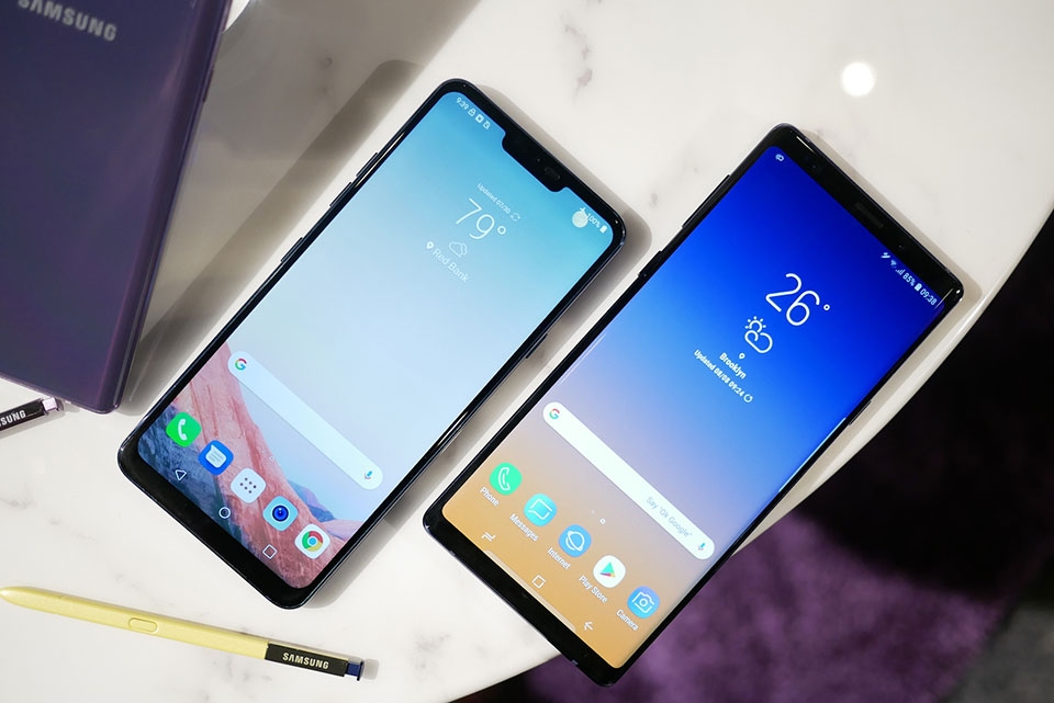 So sánh Samsung Galaxy Note 9 vs LG G7 ThinQ