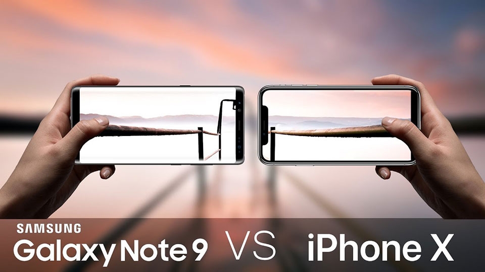 Galaxy Note 9 vs iPhone X Galaxy Note 9 vs iPhone X