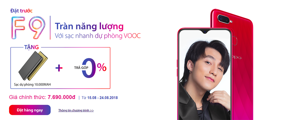 Đặt trước OPPO F9 Đặt trước OPPO F9