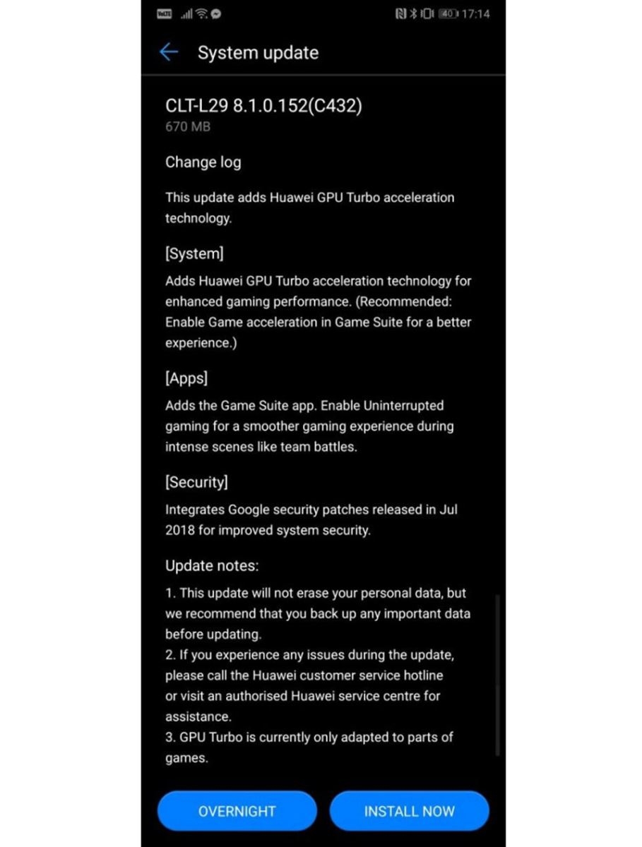 Huawei P20 Pro nhận được bản update GPU Turbo Huawei P20 Pro nhận được bản update GPU Turbo