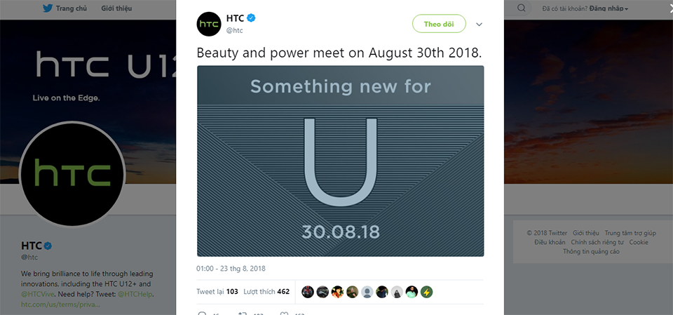 Thời điểm trình làng HTC U12 Life Thời điểm trình làng HTC U12 Life