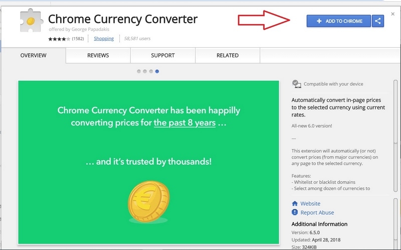Chrome Currency Converter