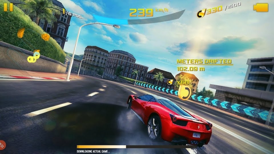 Ở tựa game Asphalt 8, Galaxy J4 Lavender vẫn đủ sức để mang lại cho người dùng những pha drift đầy tốc độ.