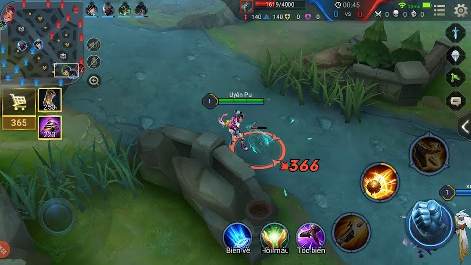 Ở tựa game Liên Quân Mobile, Galaxy J4 Lavender vẫn thể hiện rất tốt hiệu năng của mình.