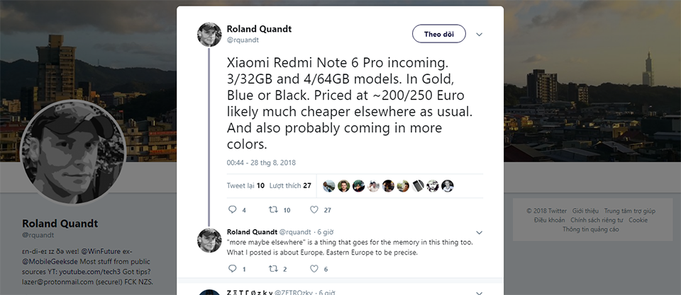 rò rỉ thông tin Xiaomi Redmi Note 6 Pro rò rỉ thông tin Xiaomi Redmi Note 6 Pro