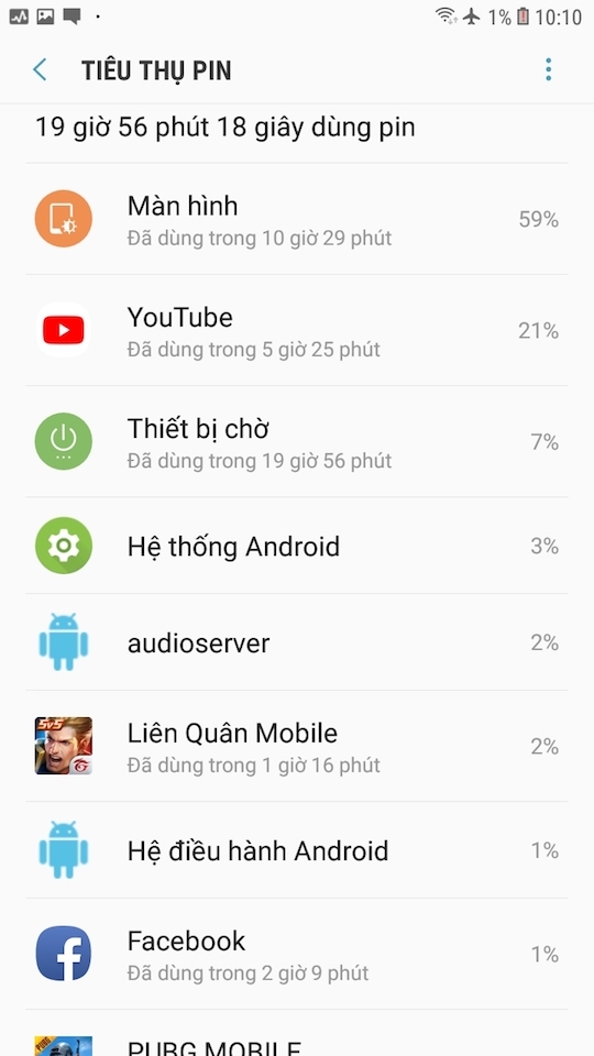Galaxy J4 Lavender còn nổi bật với trình quản lý pin thông minh.