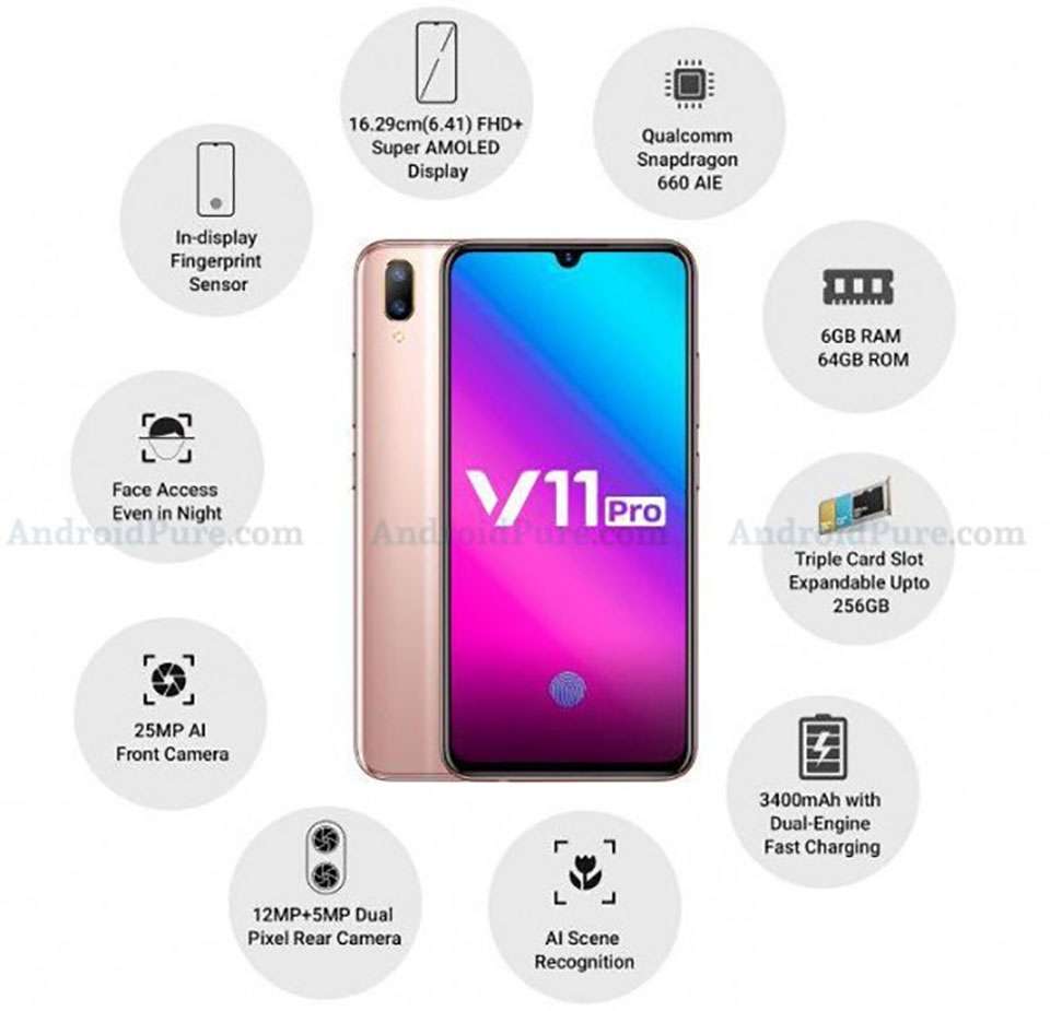 Vivo V11 Pro lộ ảnh render (ảnh 2)