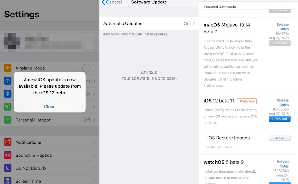 Khắc phục lỗi hiển thị thông báo cập nhật hệ điều hành iOS 12 Dù đã cập nhật lên phiên bản mới nhất nhưng máy vẫn hiển thị thông báo yêu cầu cập nhật.