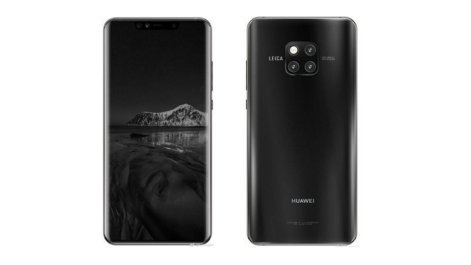 Ảnh render Huawei Mate 20 Pro