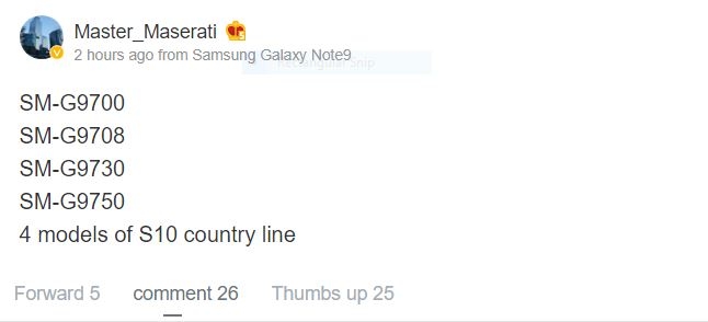 Các phiên bản của Galaxy S10 Các phiên bản của Galaxy S10