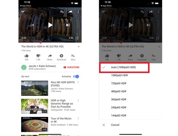 Youtube hỗ trợ xem video HDR cho iPhone XS và iPhone XS Max