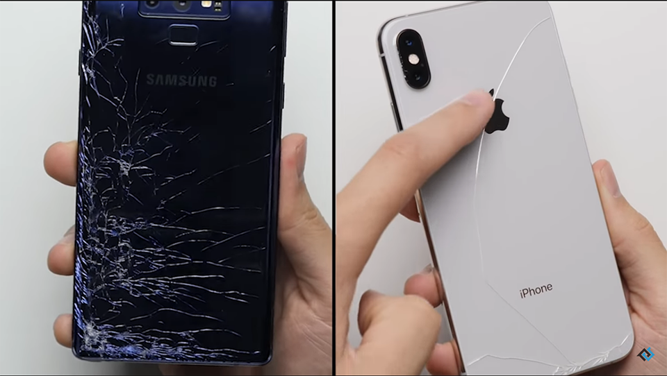 Thả rơi iPhone XS Max và Galaxy Note 9 (ảnh 4)