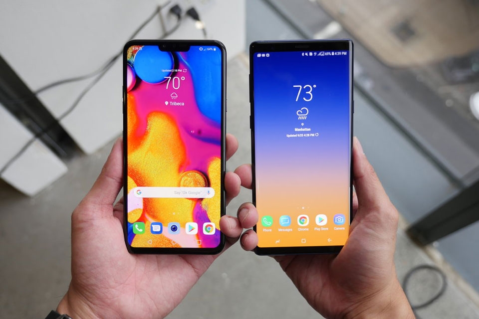 Samsung Galaxy Note 9 vs LG V40 ThinQ Samsung Galaxy Note 9 vs LG V40 ThinQ
