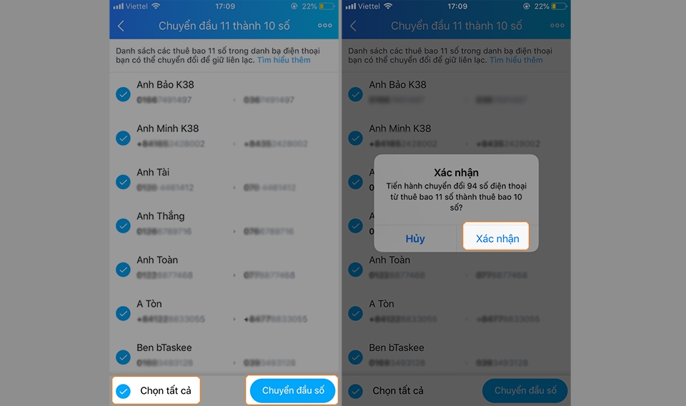 Chuyển đổi nhanh chóng toàn bộ danh bạ 11 số về 10 số bằng Zalo (Ảnh 3)