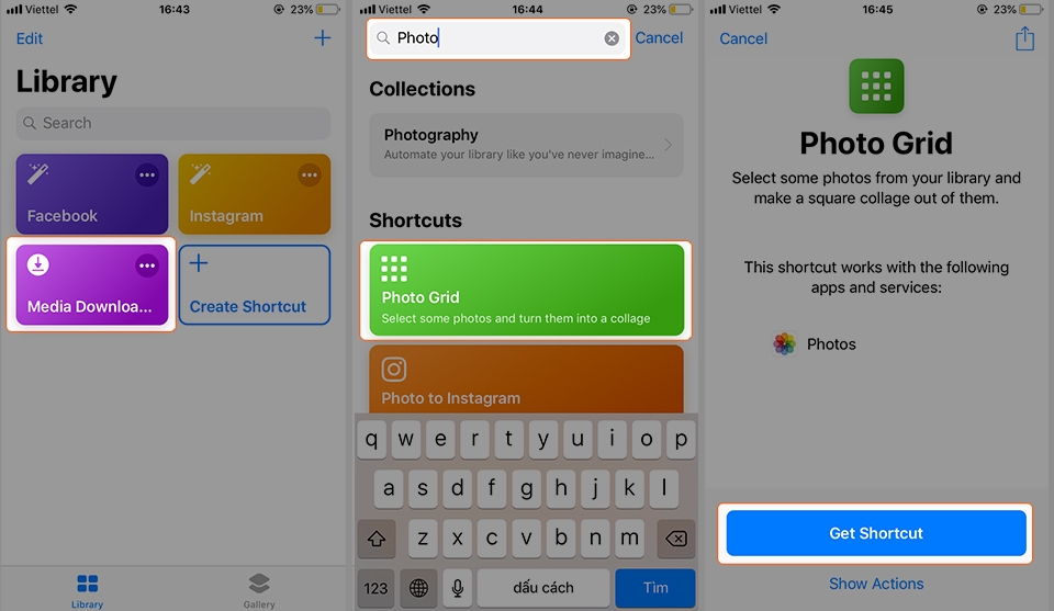 Ghép nhiều ảnh nhanh chóng trên iPhone bằng Siri Shortcuts (Ảnh 2) Ghép nhiều ảnh nhanh chóng trên iPhone bằng Siri Shortcuts (Ảnh 2)