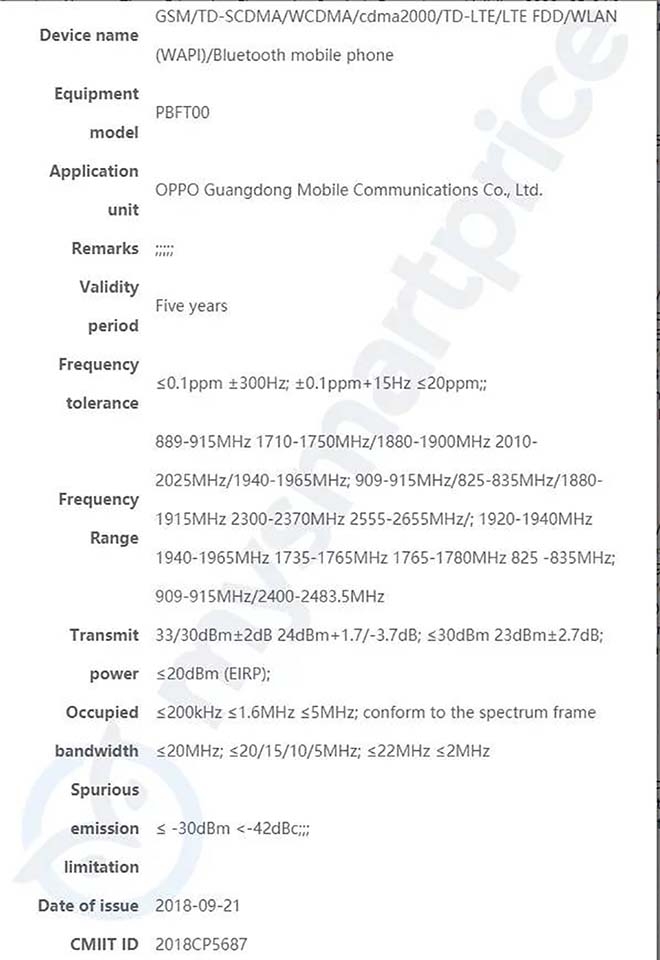 2 smartpuone OPPO mới đạt chứng nhận MIIT (ảnh 2) 2 smartpuone OPPO mới đạt chứng nhận MIIT (ảnh 2)