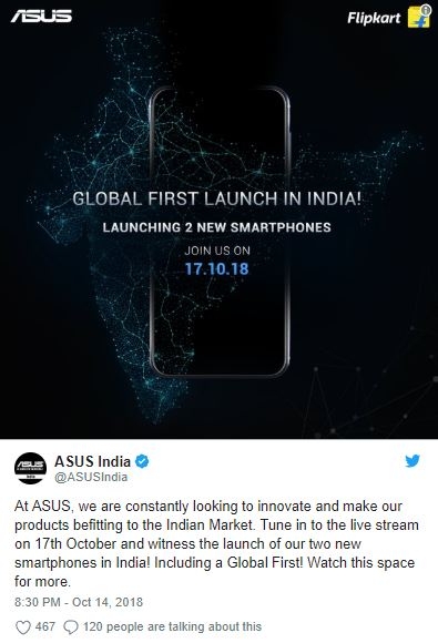 ASUS sẽ giới thiệu 2 mẫu Zenfone mới vào ngày 17 tháng 10 sắp tới