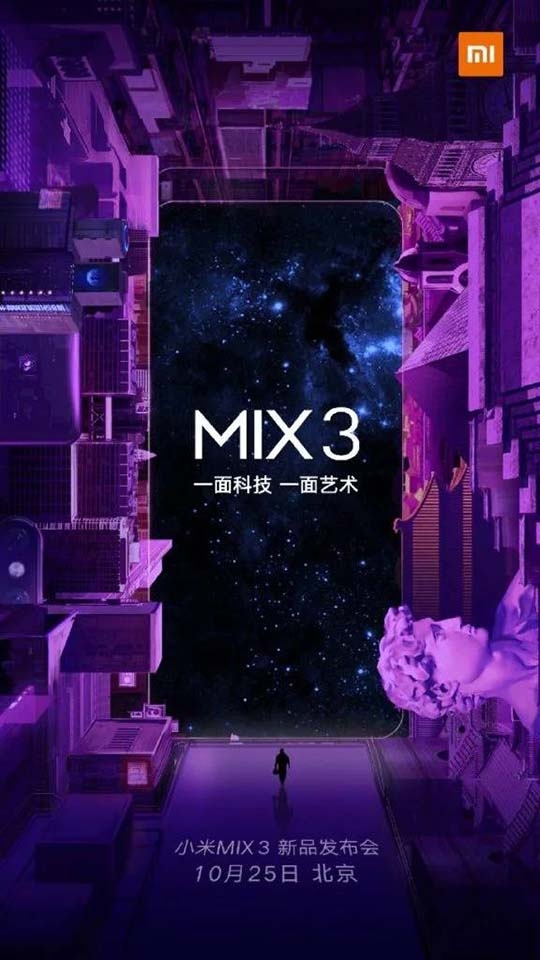 Xiaomi Mi MIX 3 sẽ ra mắt ngày 25/10 Xiaomi Mi MIX 3 sẽ ra mắt ngày 25/10