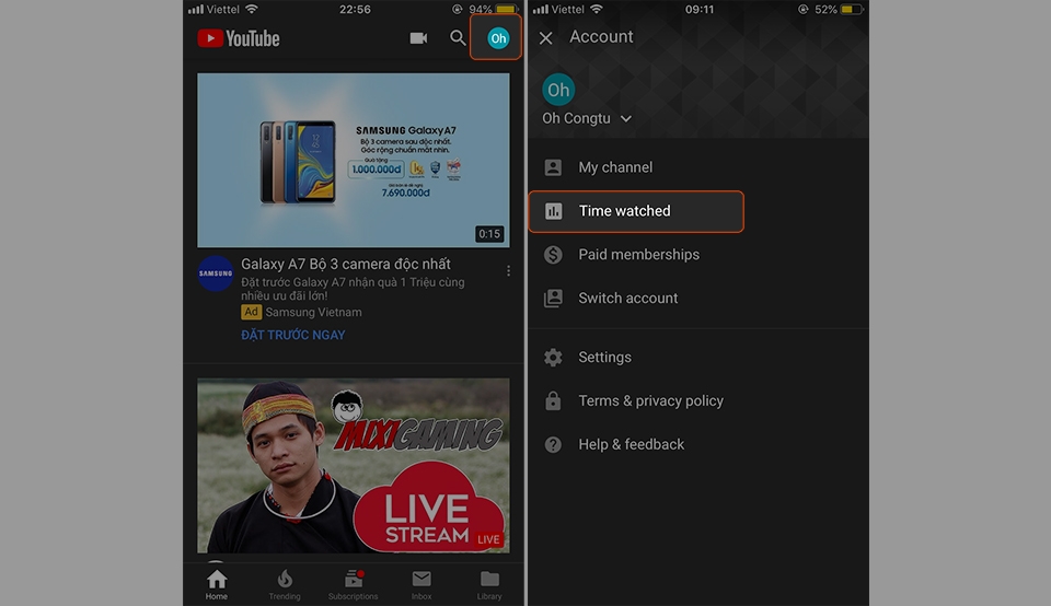 Sử dụng tính năng Time Watched trên YouTube (Ảnh 2) Sử dụng tính năng Time Watched trên YouTube (Ảnh 2)