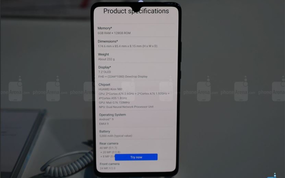 cấu hình Huawei Mate 20 X