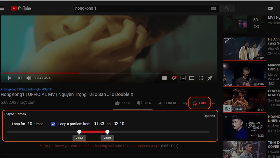 Thủ thuật tự động phát lại video nhiều lần trên YouTube (Ảnh 4)