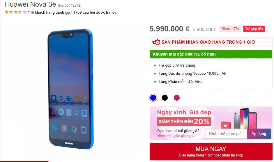 Huawei Nova 3e