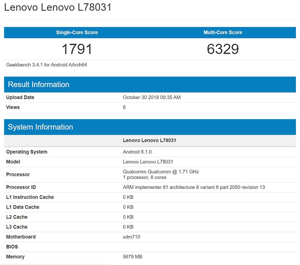 Lenovo Z5 Pro xuất hiện trên Geekbench