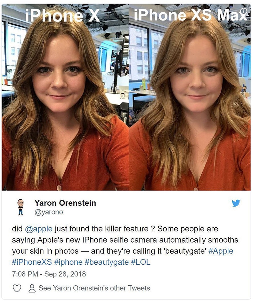 Apple khắc phục lỗi selfie quá mịn trên iPhone mới (ảnh 2) Apple khắc phục lỗi selfie quá mịn trên iPhone mới (ảnh 2)