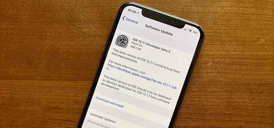 iOS 12.1.1 beta 3