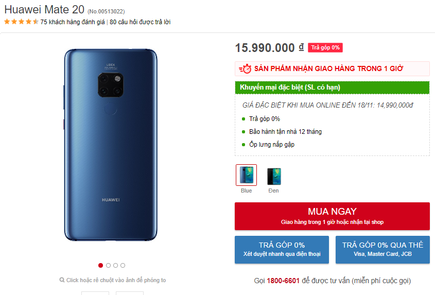 Huawei giảm giá “cực gắt” lên tới 2 triệu đồng trong dịp cuối 16/11 - 18/11 Huawei giảm giá “cực gắt” lên tới 2 triệu đồng trong dịp cuối 16/11 - 18/11