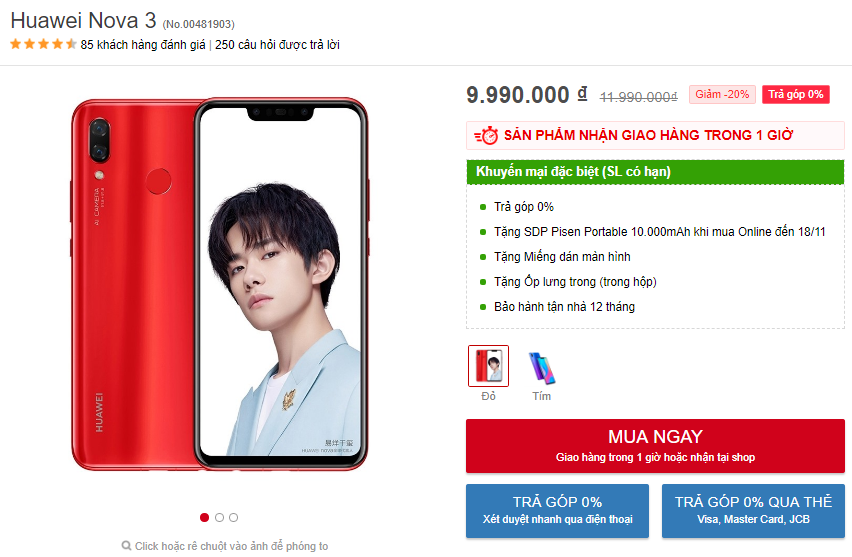 Huawei giảm giá “cực gắt” lên tới 2 triệu đồng trong dịp cuối 16/11 - 18/11 Huawei giảm giá “cực gắt” lên tới 2 triệu đồng trong dịp cuối 16/11 - 18/11