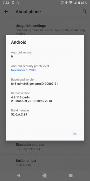 Sony Xperia XZ2 Premium chính thức được cập nhật Android Pie 2
